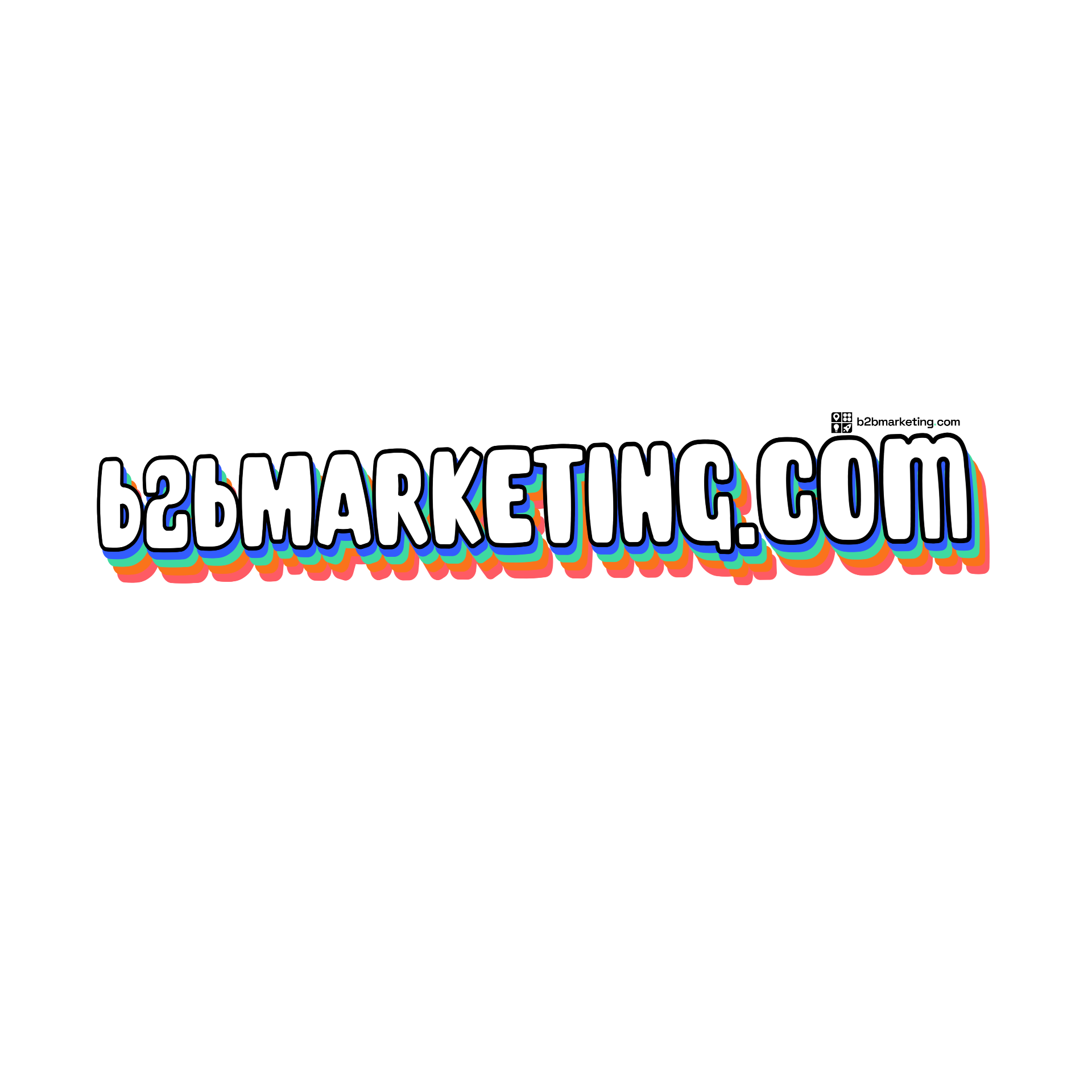 Sticker: b2bmarketing.com retro logo