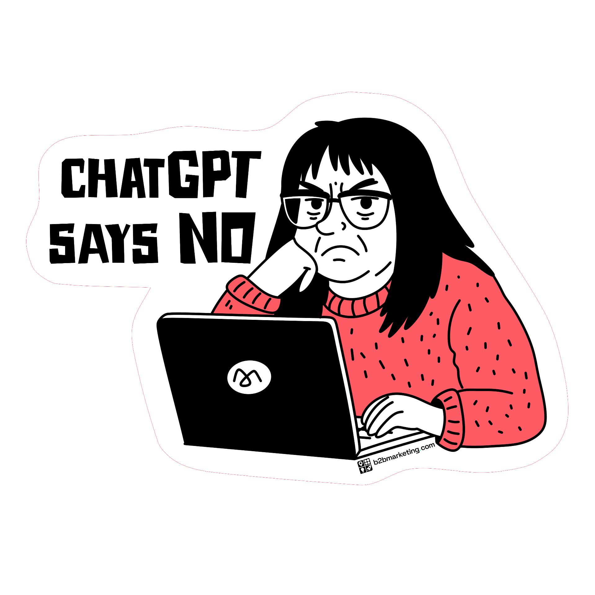 Sticker: ChatGPT says no