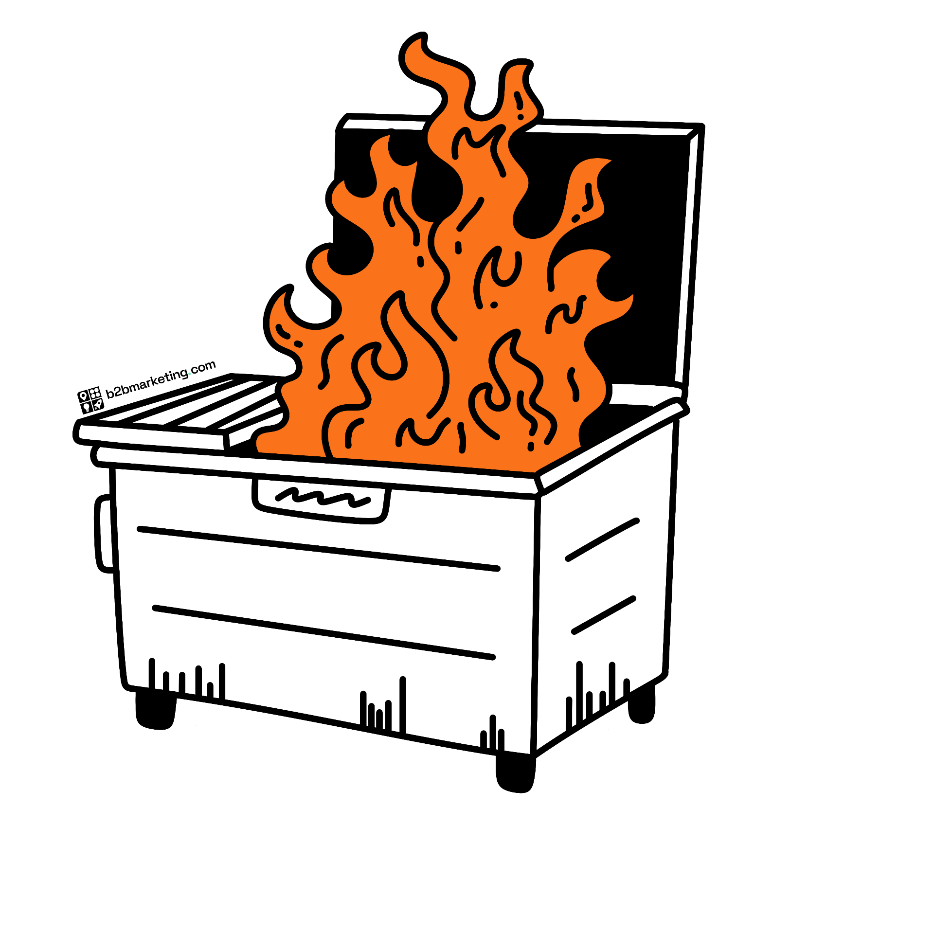 Sticker: Dumpster fire