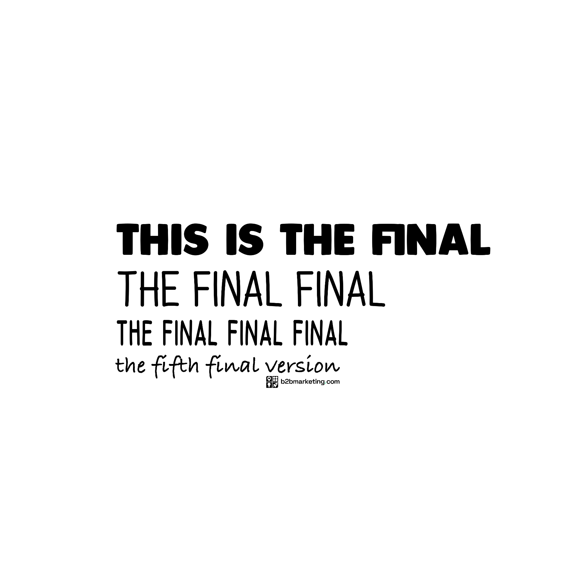 Sticker: This is the final, the final final, the fifth final version