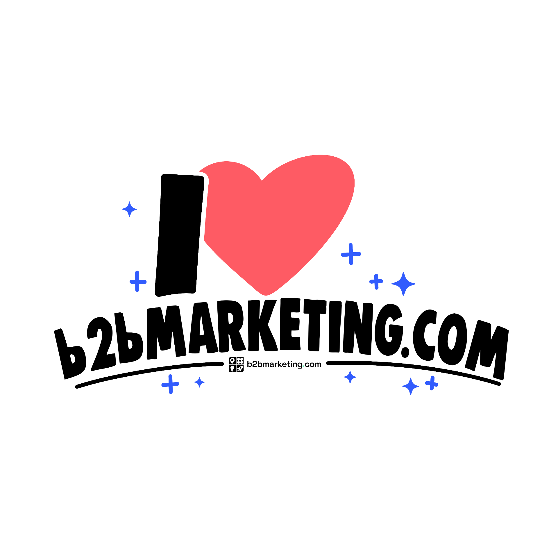 Sticker: I love b2bmarketing.com