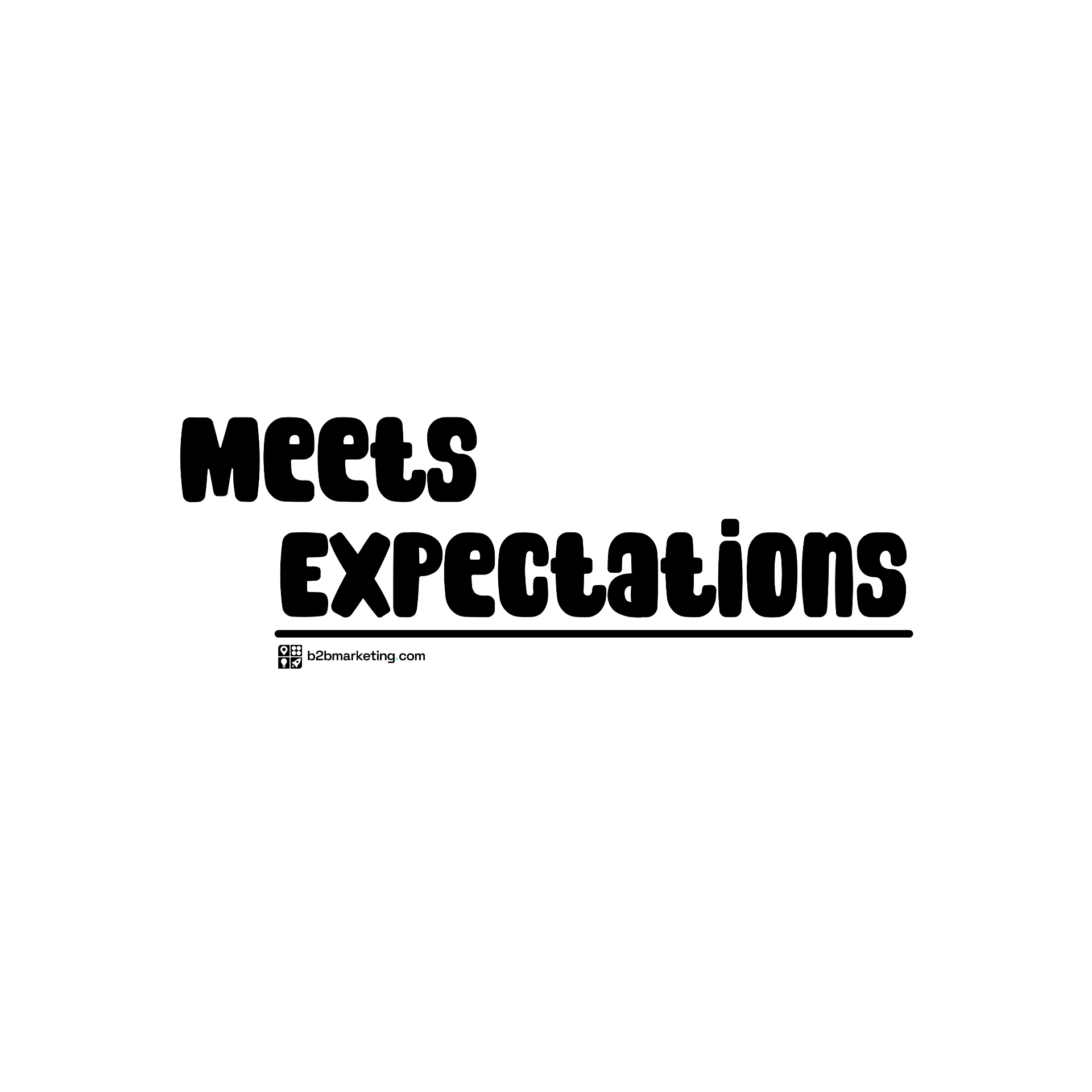 Sticker: Meets expectations